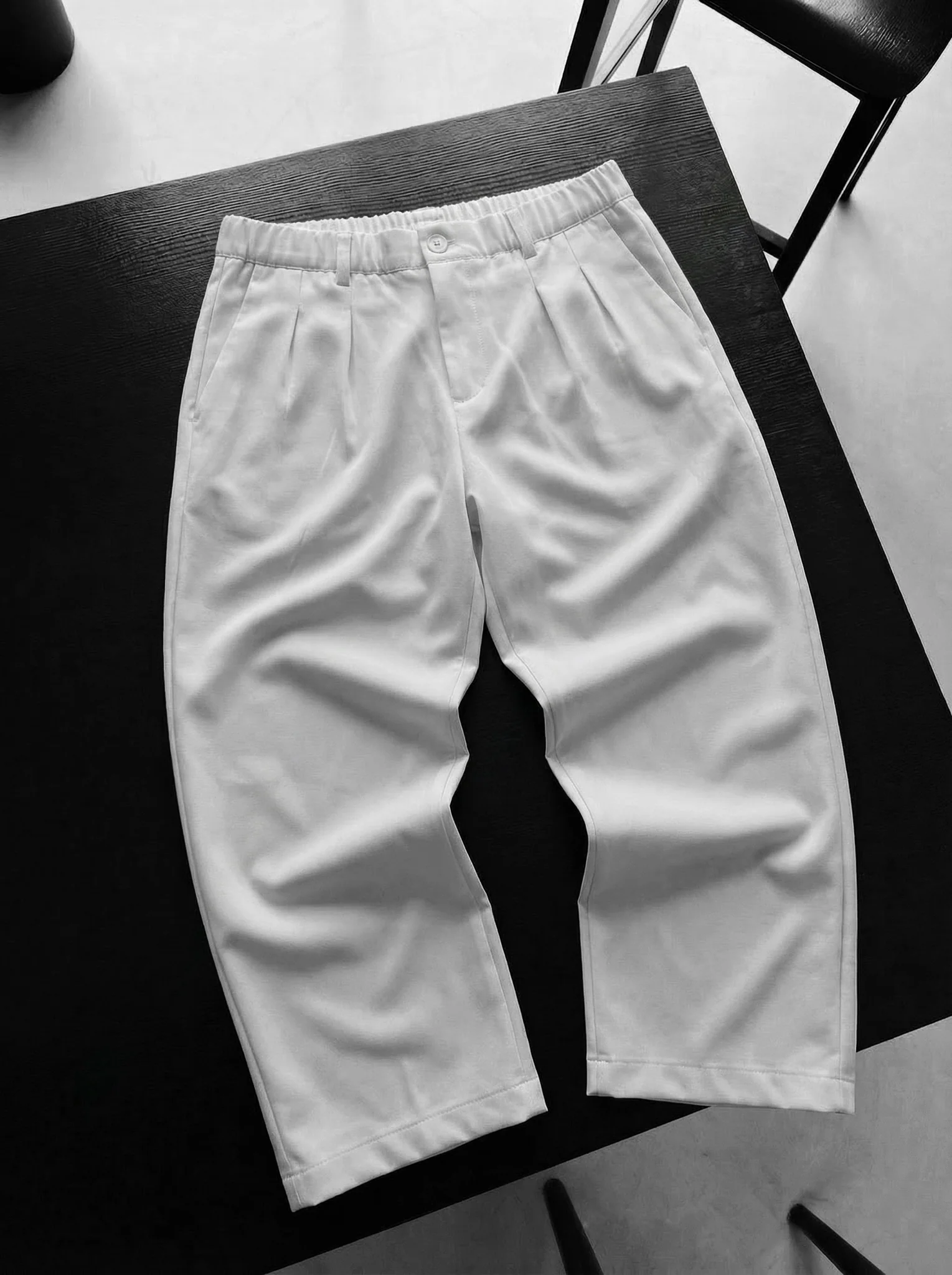 Baggy Chino Trousers - Ecru - Image 2