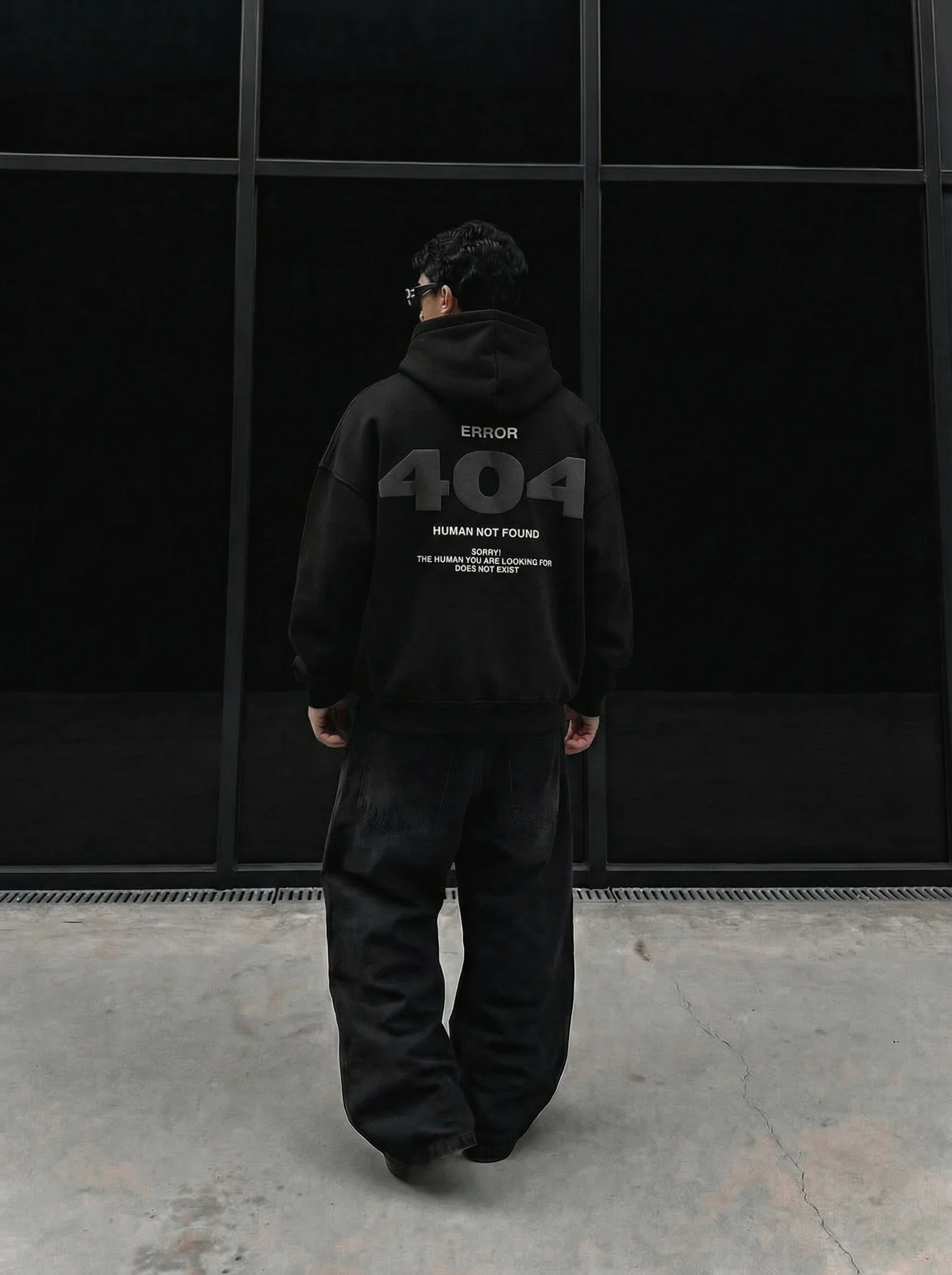 Oversize 404 Hoodie - Black