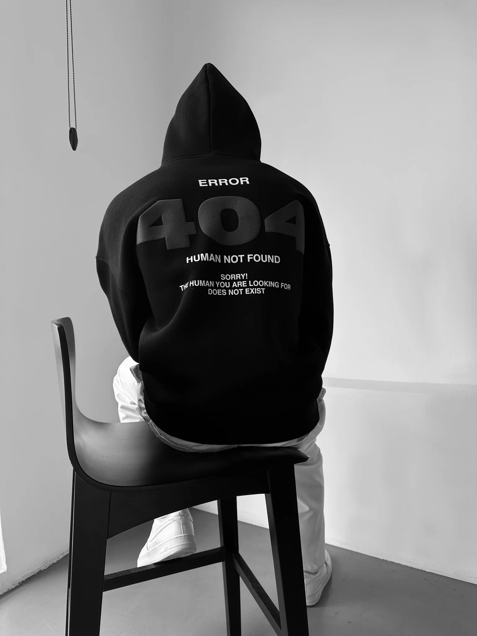 Oversize 404 Hoodie - Black - Image 2