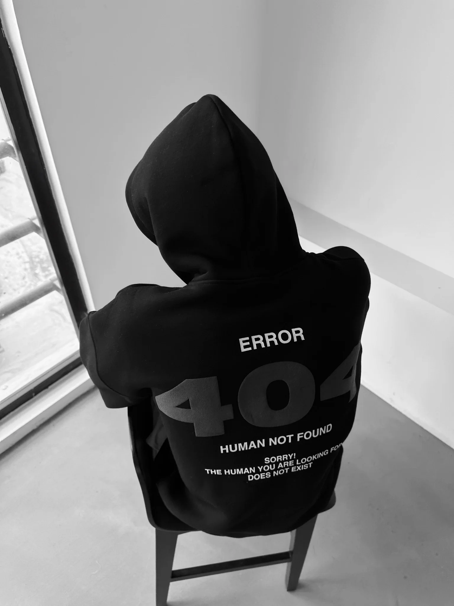 Oversize 404 Hoodie - Black - Image 7