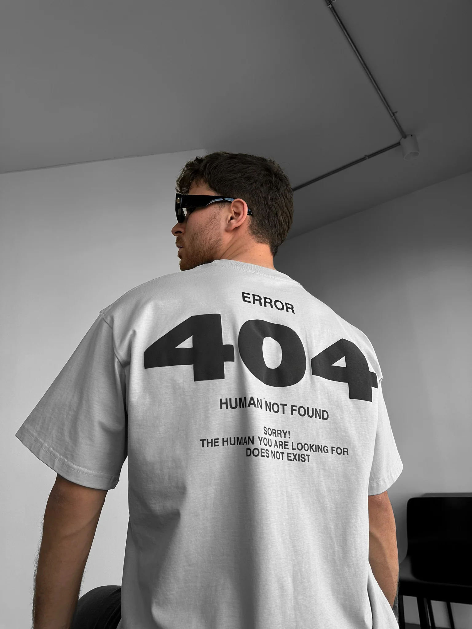 Oversize 404 T-shirt - Grey