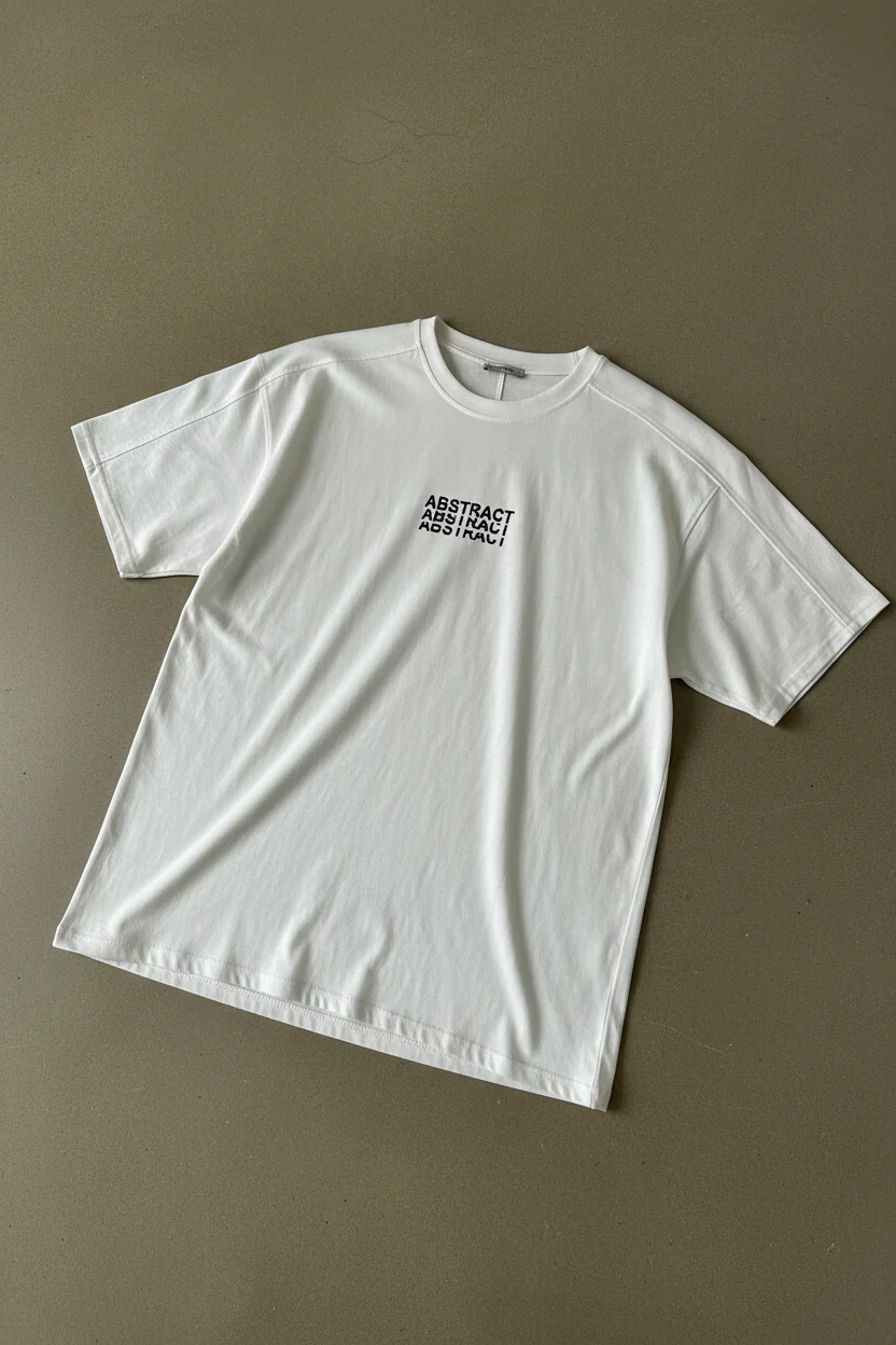 Oversize Abstract T-shirt - Ecru - Image 2