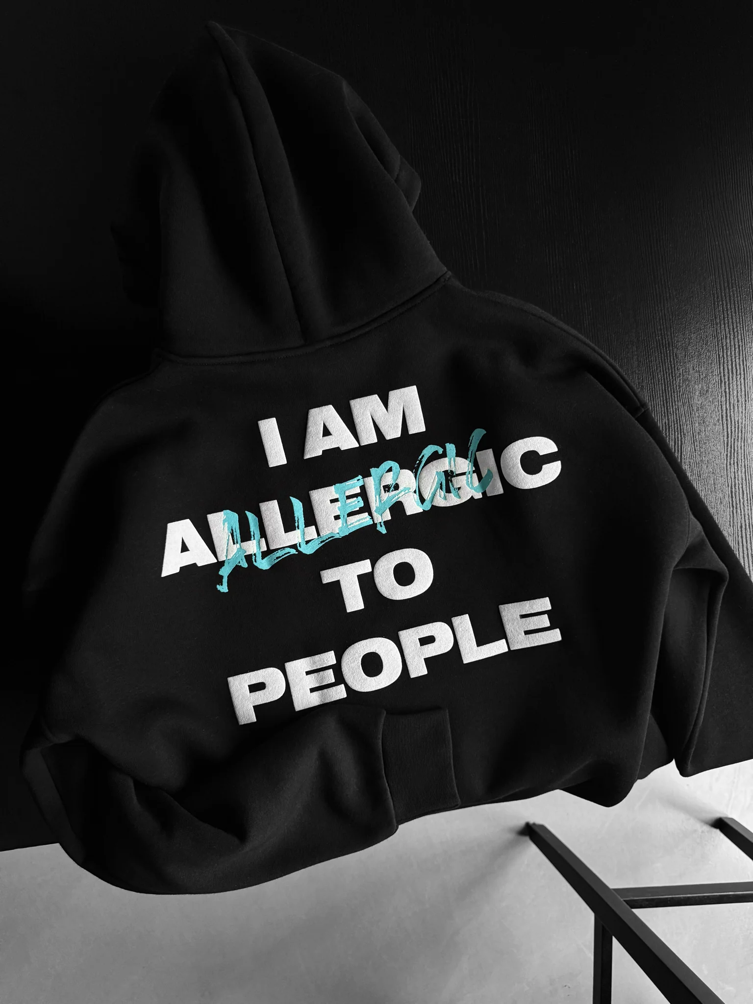 Oversize Allergic Hoodie - Black
