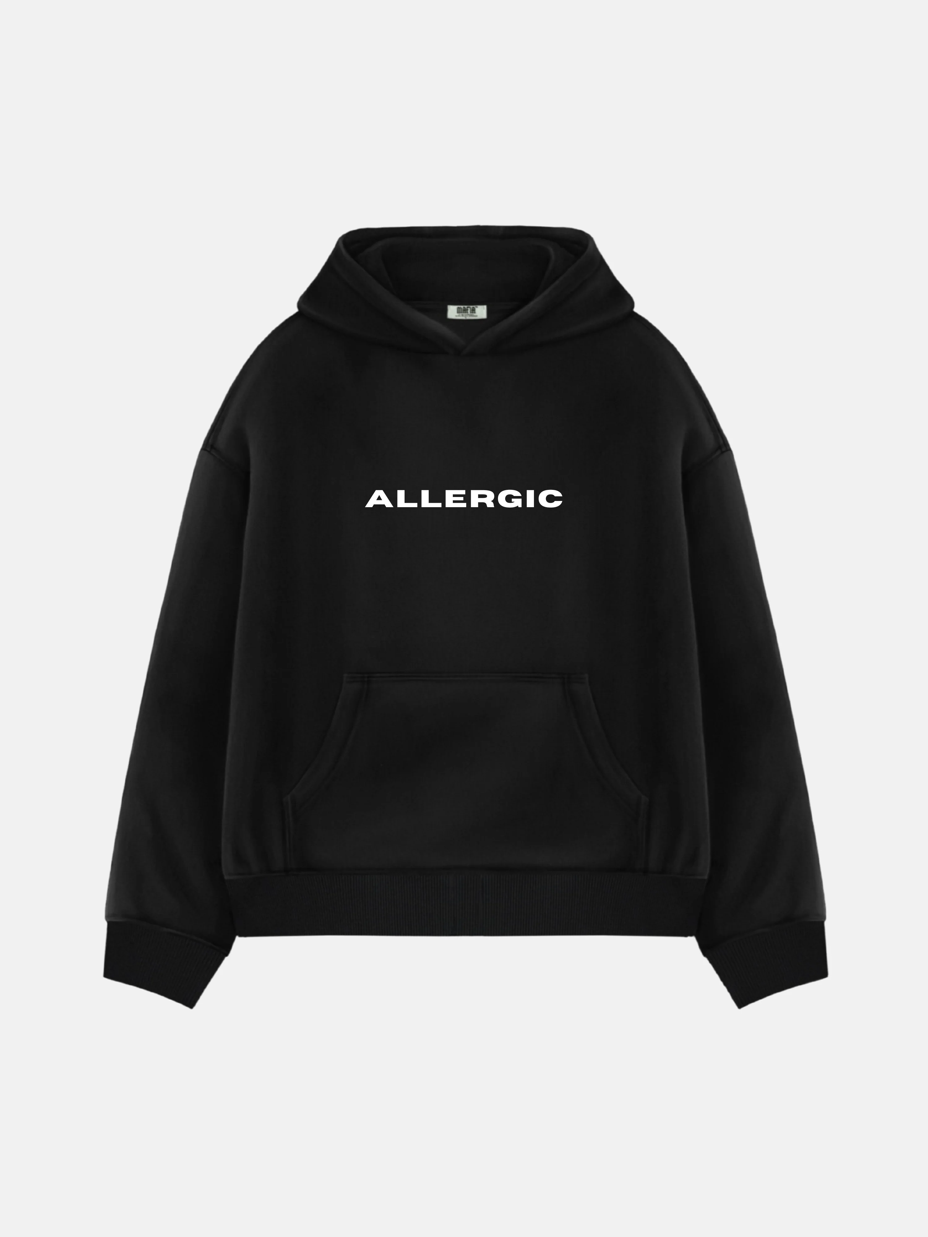 Oversize Allergic Hoodie - Black - Image 6
