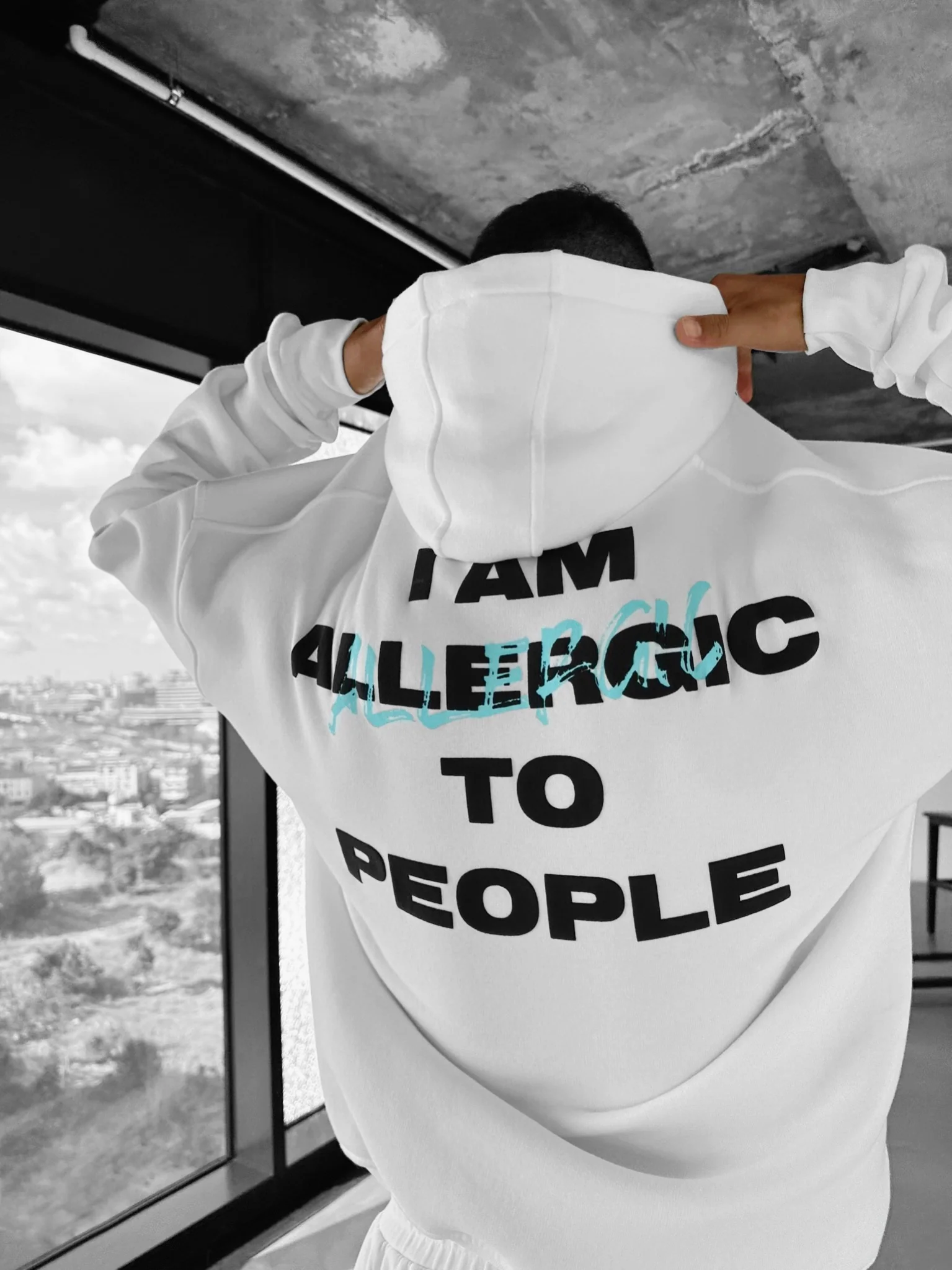 Oversize Allergic Hoodie - White