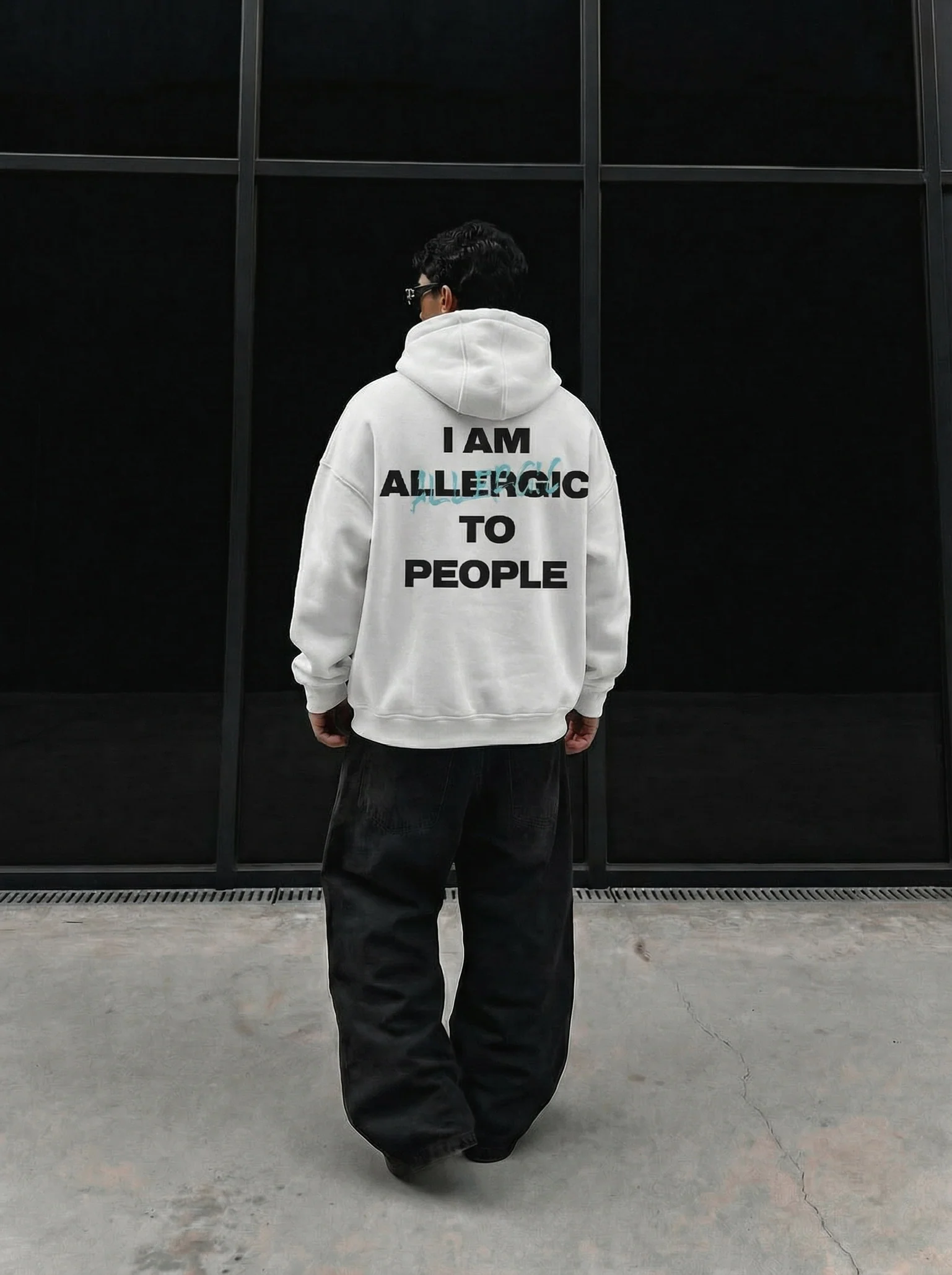 Oversize Allergic Hoodie - White - Image 2