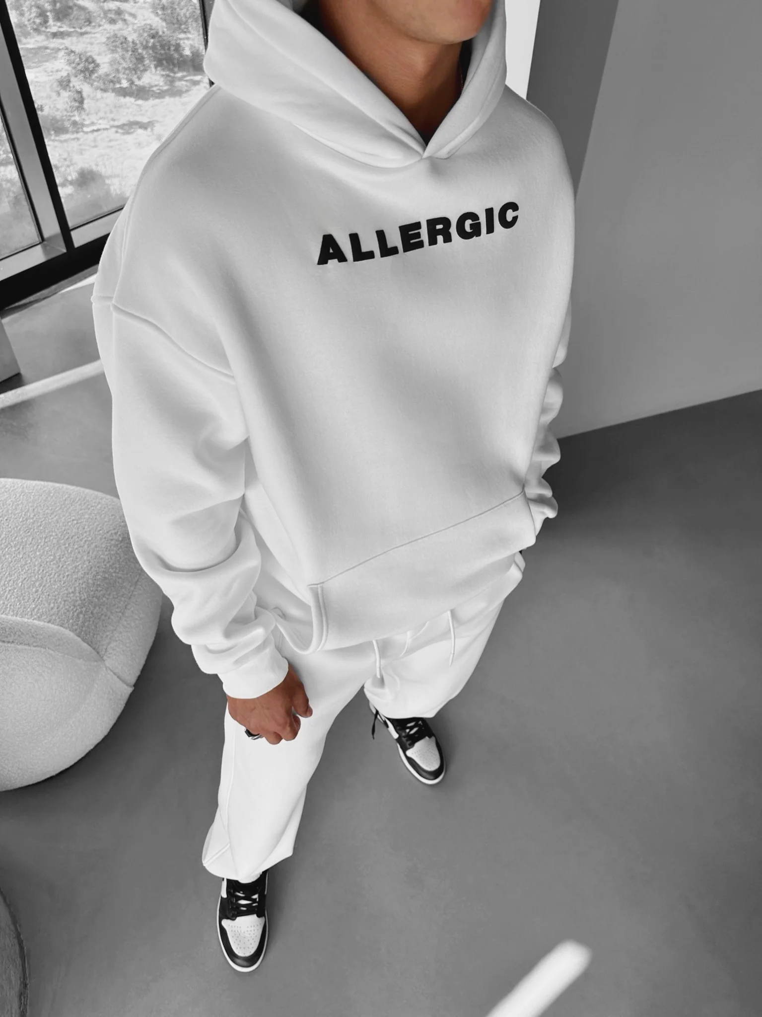 Oversize Allergic Hoodie - White - Image 3