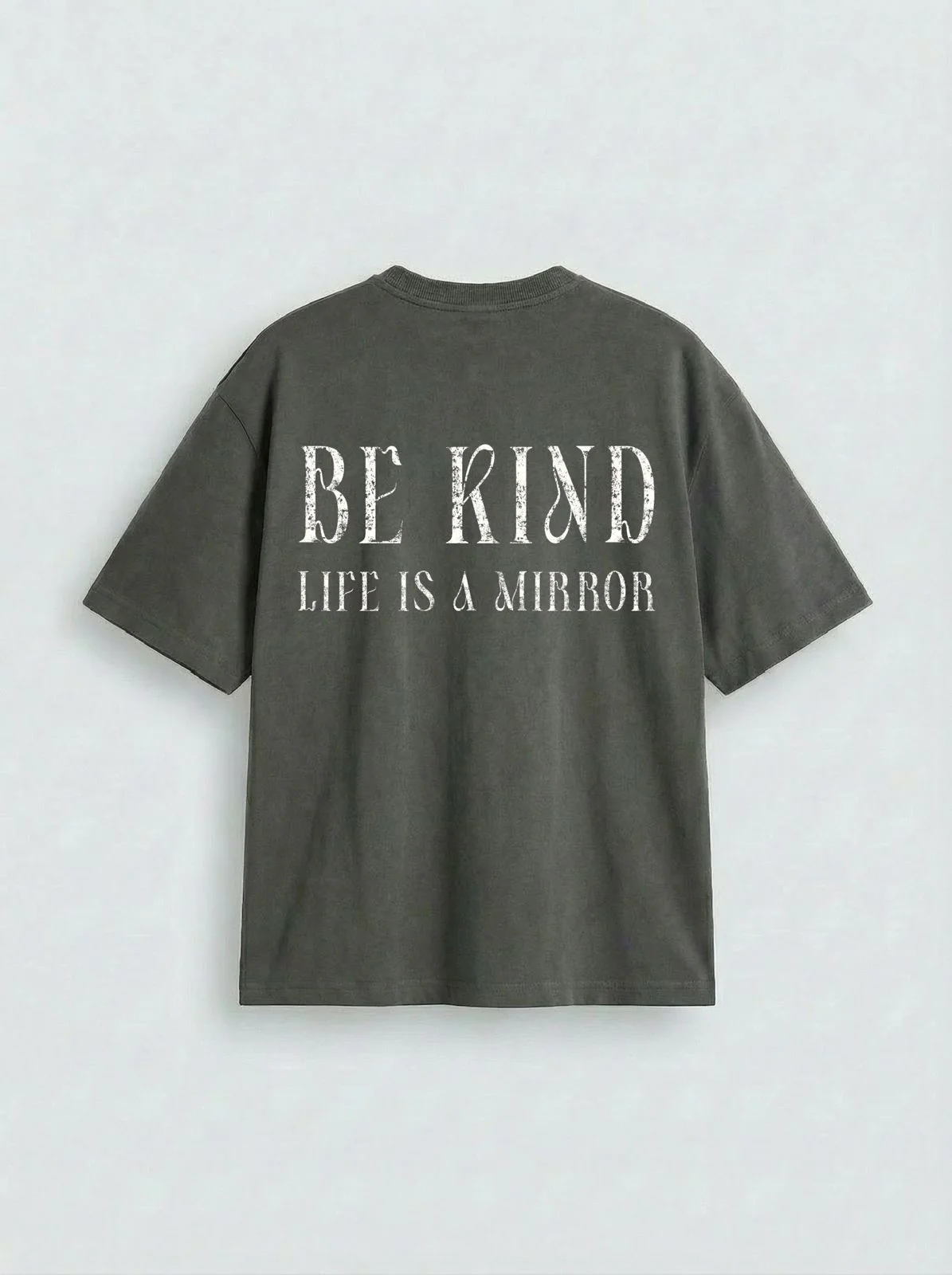 Oversize Be Kind T-shirt - Anthracite