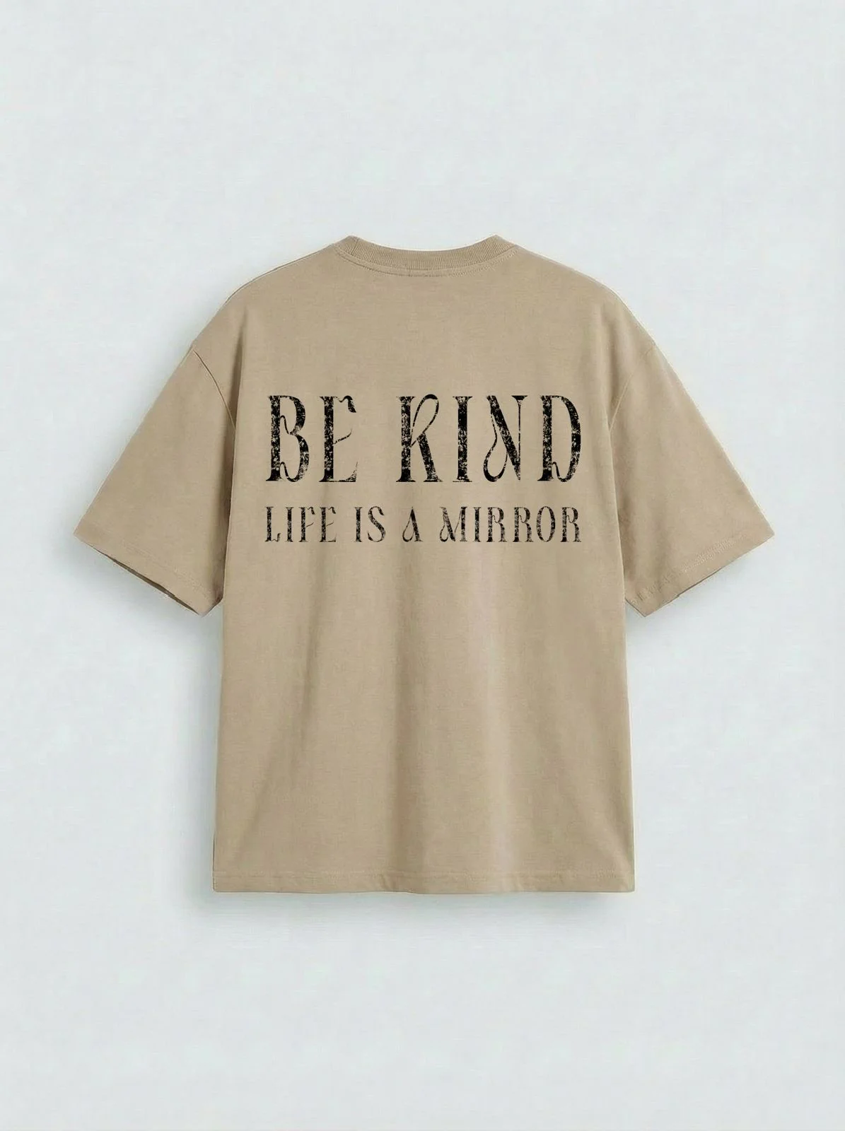 Oversize Be Kind T-shirt - Stone
