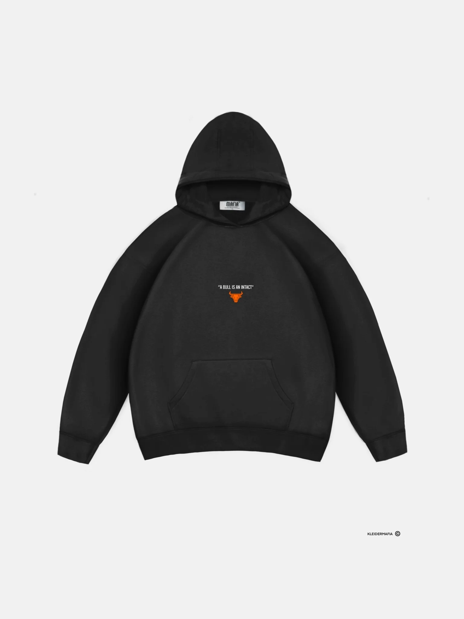 Oversize Bull Hoodie - Black - Image 3
