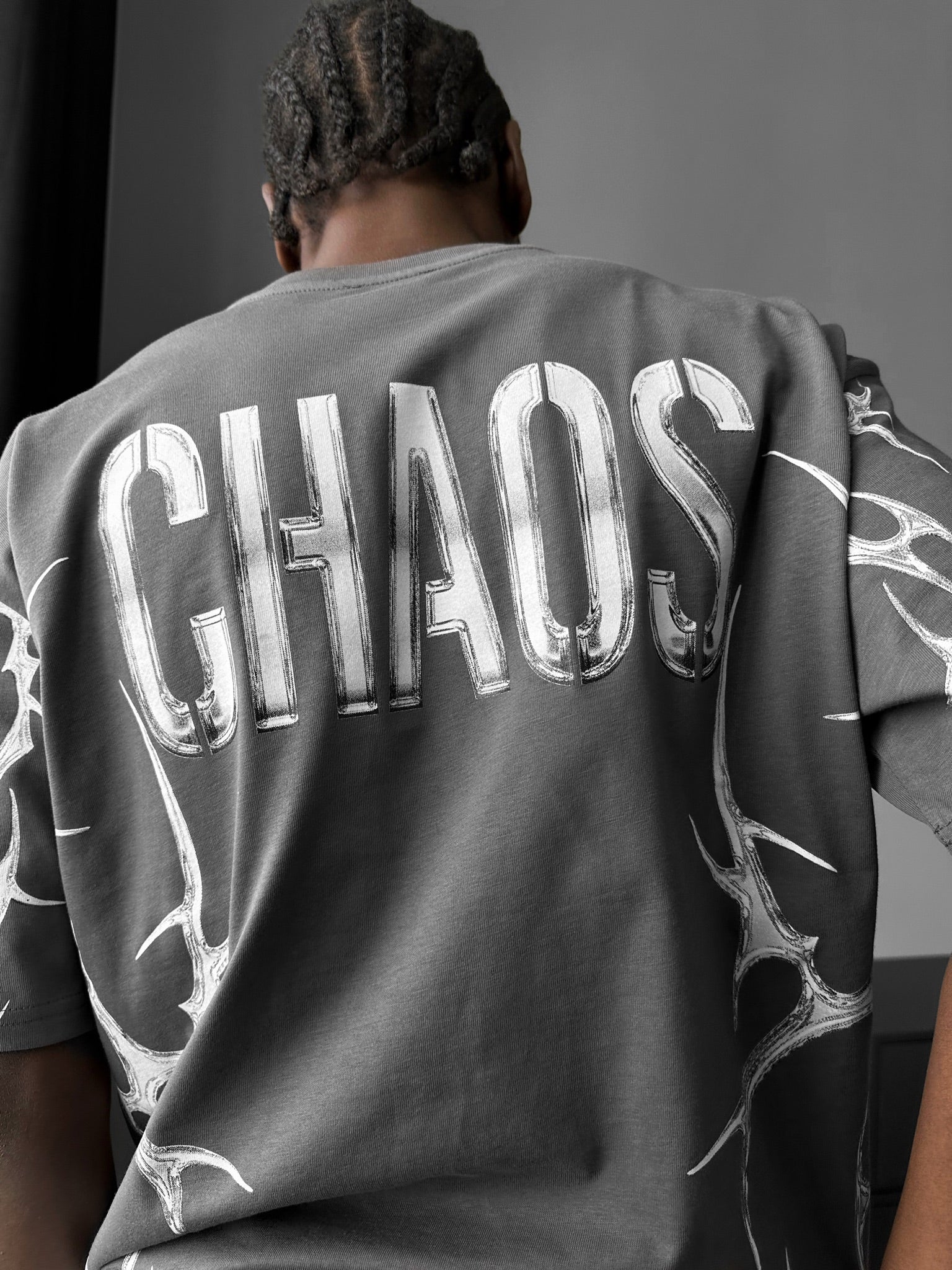Oversize 'Chaos' T-Shirt - Anthracite
