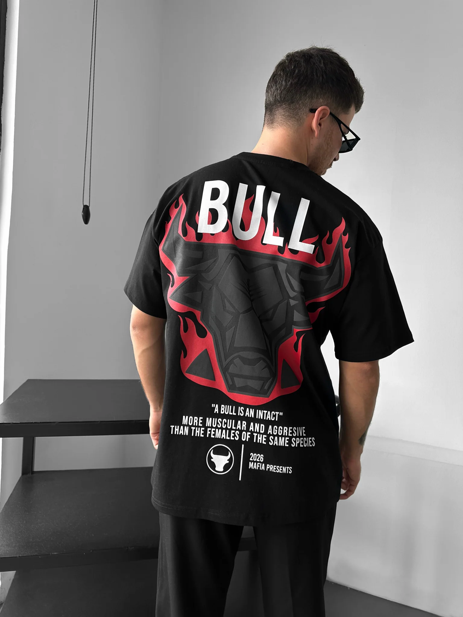Oversize Fired Bull T-shirt - Black