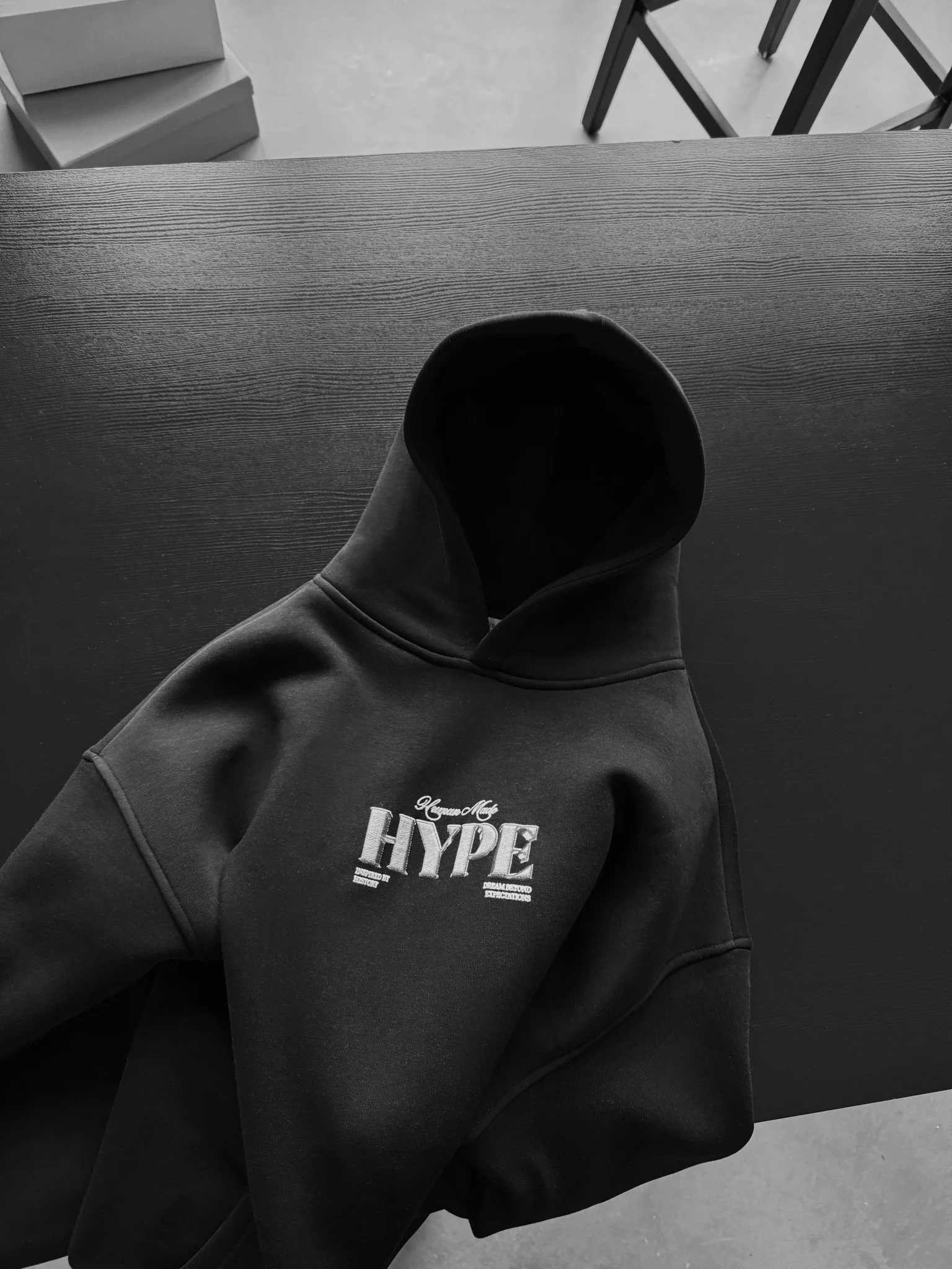 Oversize Hype Hoodie - Black - Image 2
