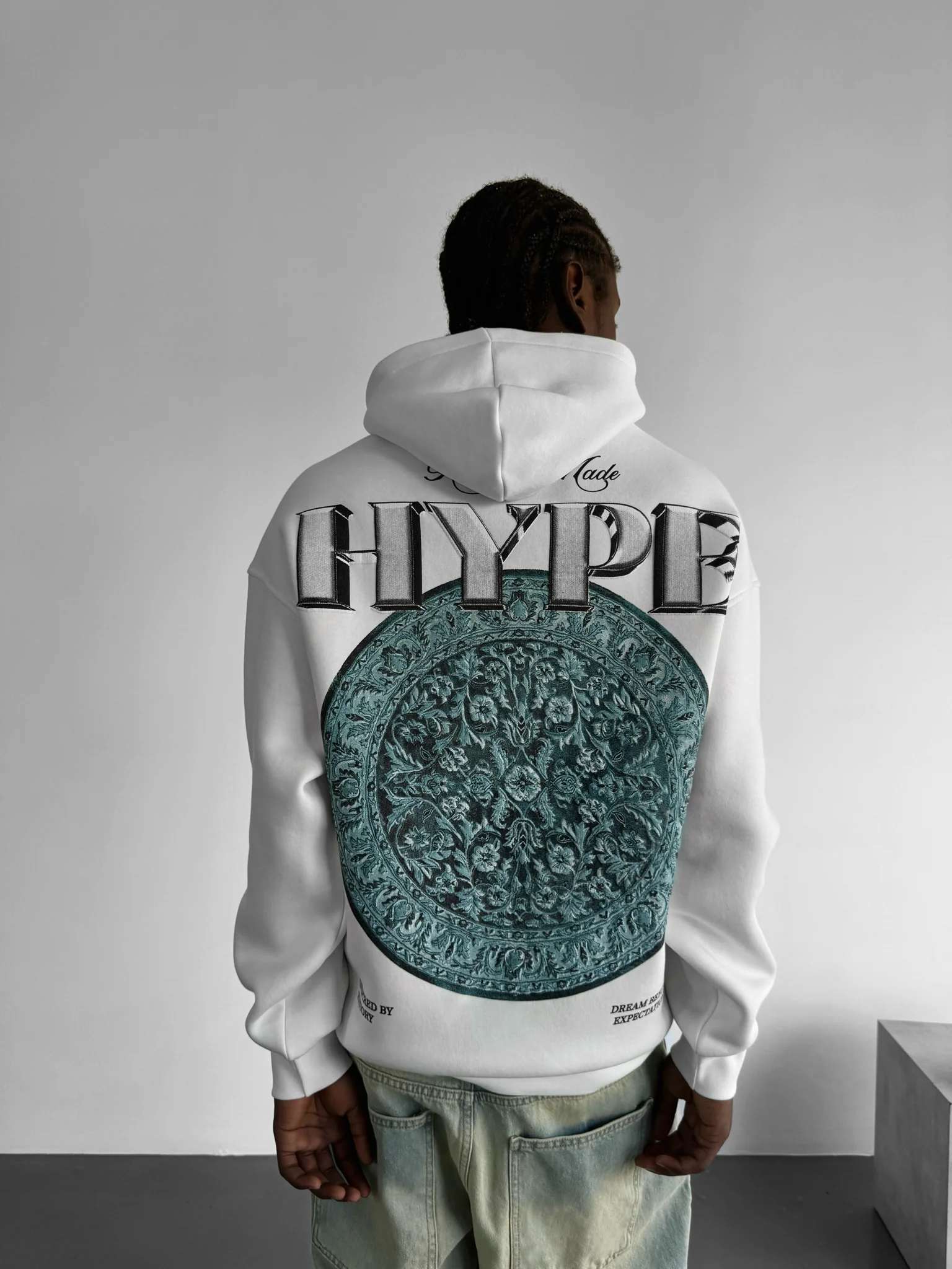 Oversize Hype Hoodie - White - Image 2