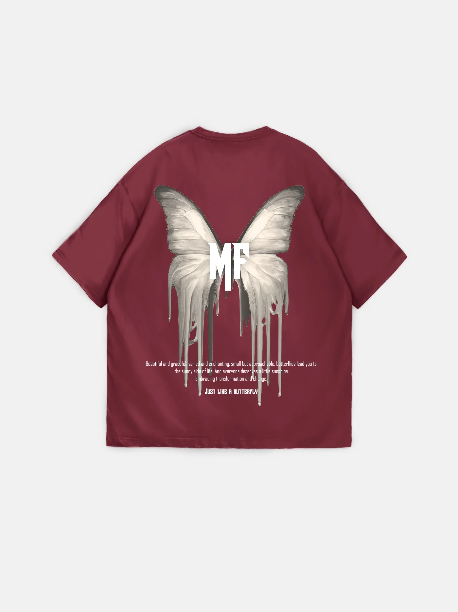 Oversize 'Like a Butterfly' T-Shirt - Port Royale - Image 12