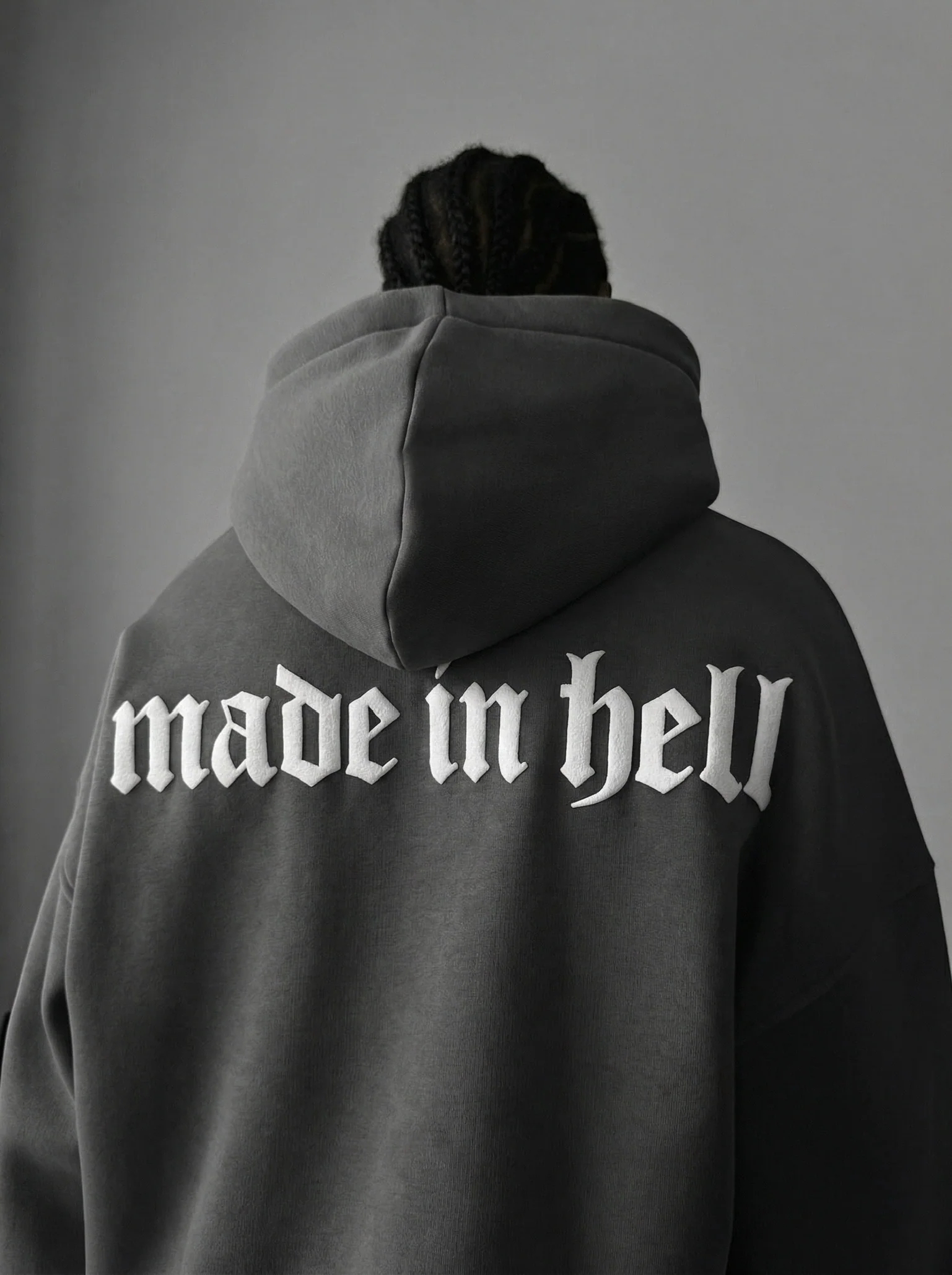 Oversize Made in Hell Hoodie - Anthracite