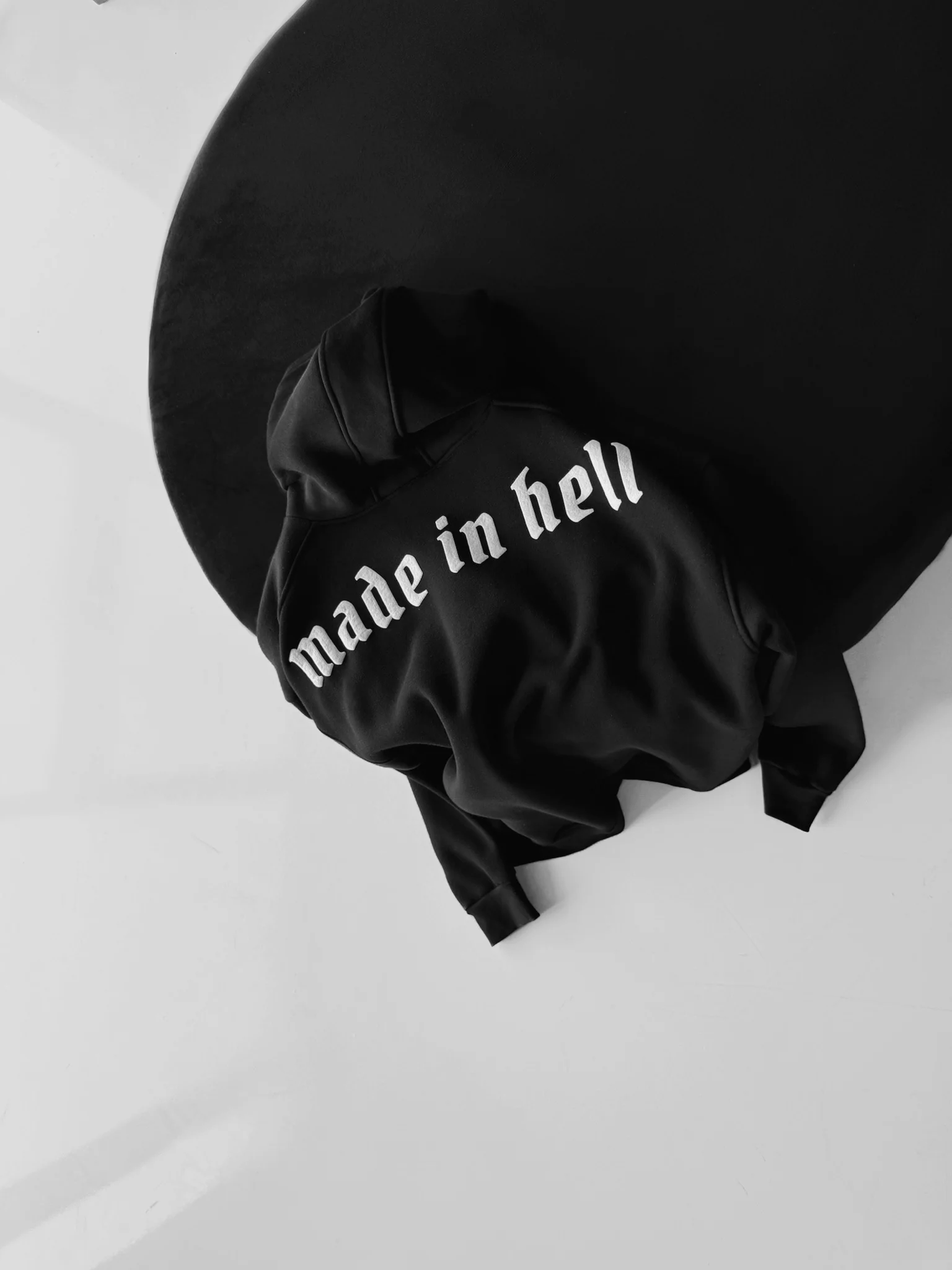 Oversize Made in Hell Hoodie - Black - Image 3