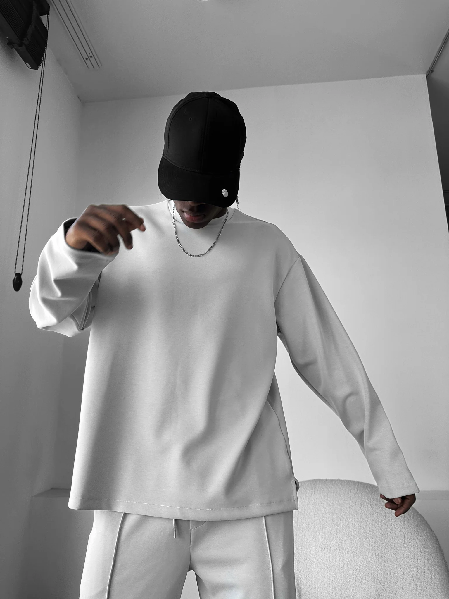 Oversize Modal Sweatshirt - Grey