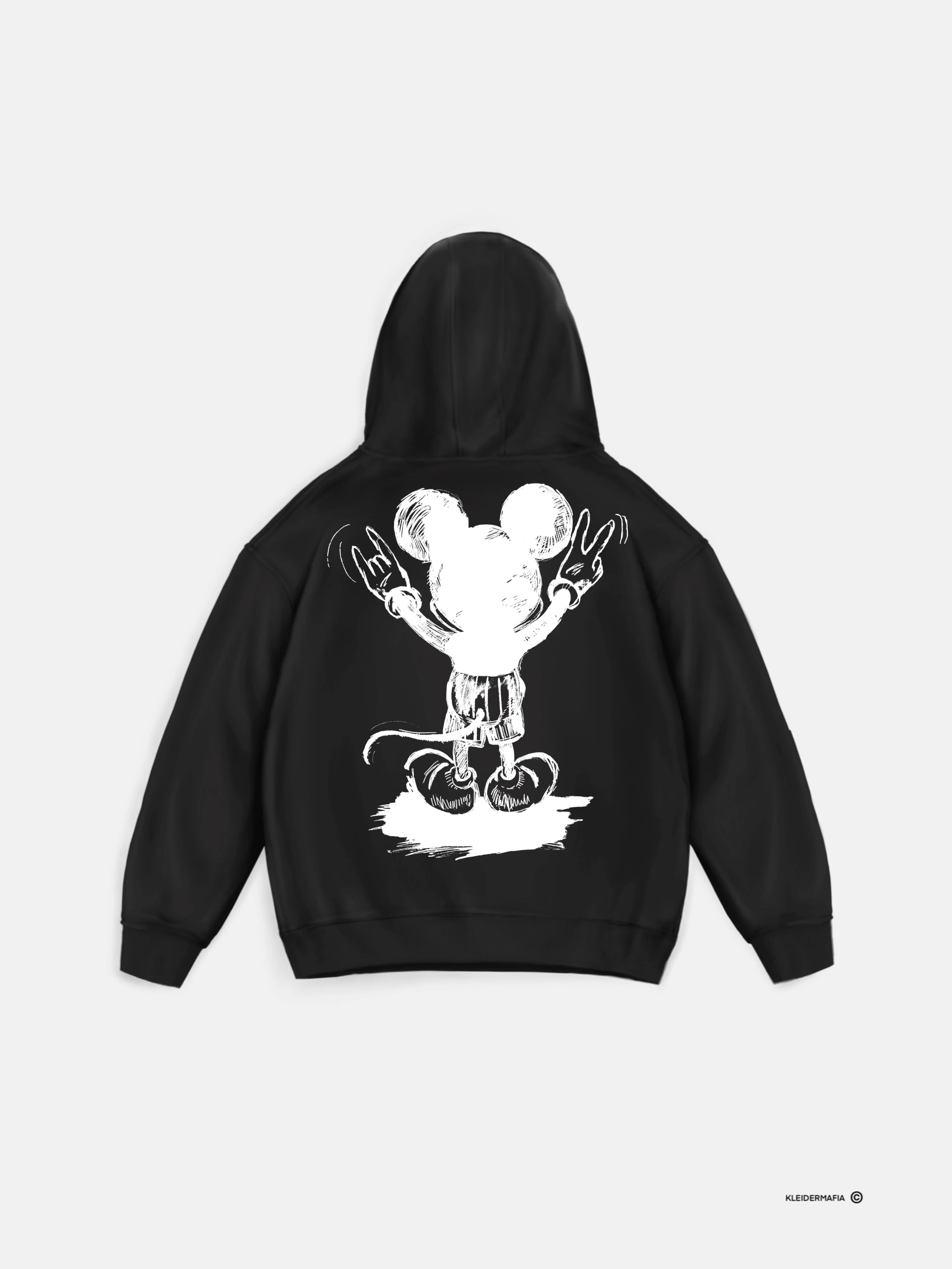 Oversize Mouse Hoodie - Black and White - Image 2
