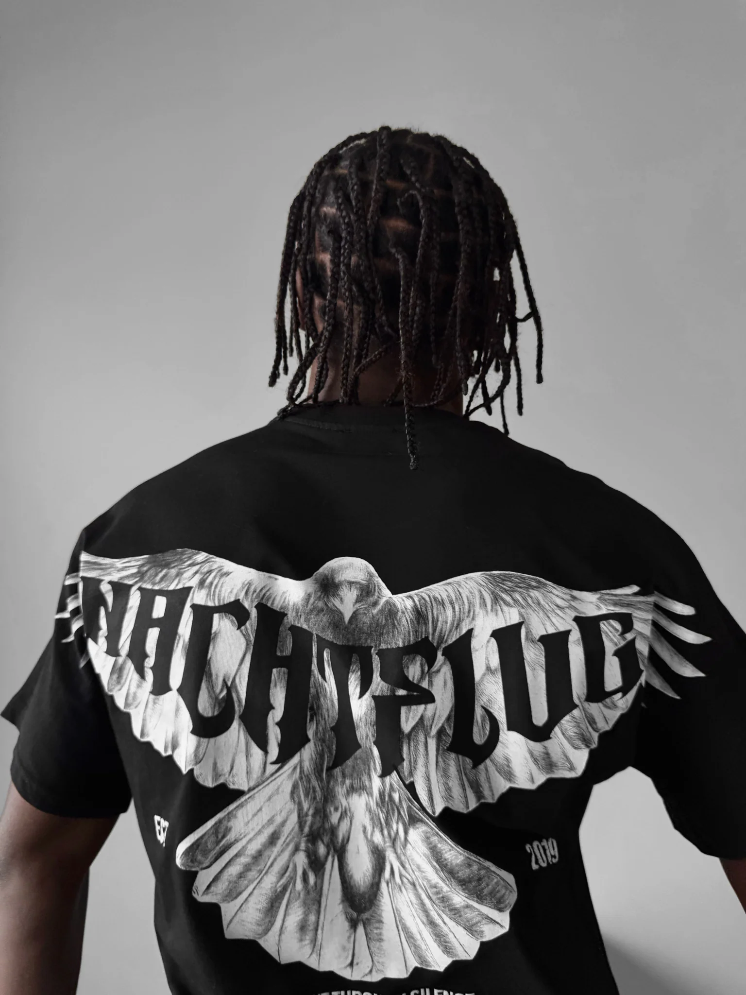 Oversize "Nachtflug" T-Shirt - Black - Image 2