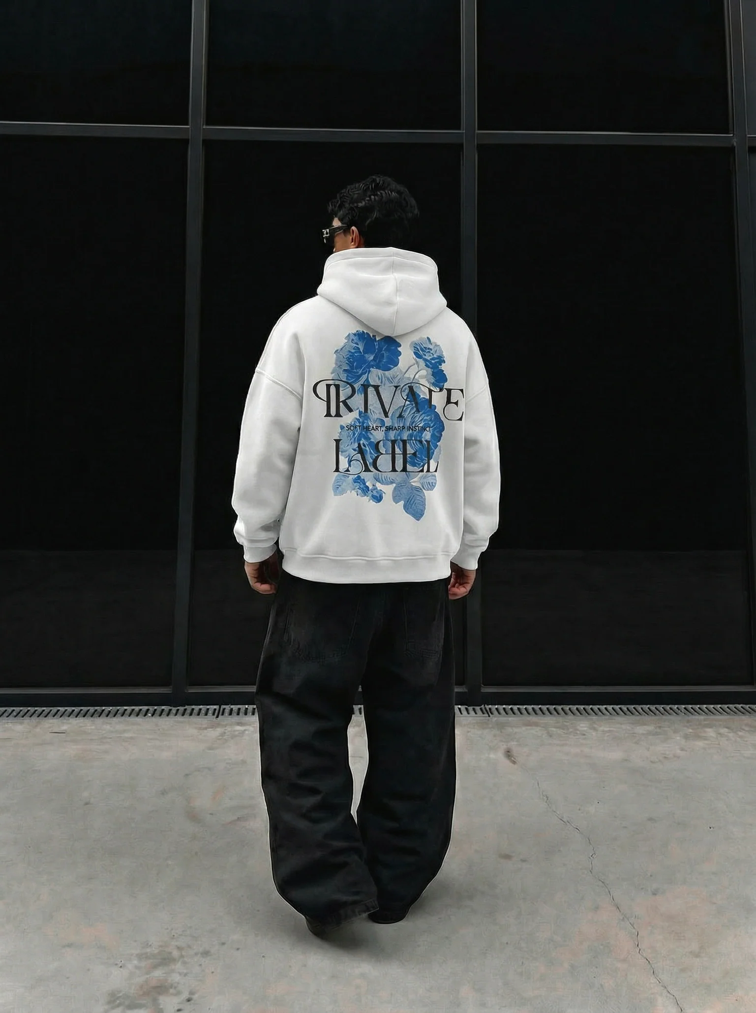 Oversize Private Label Hoodie - Ecru - Image 2