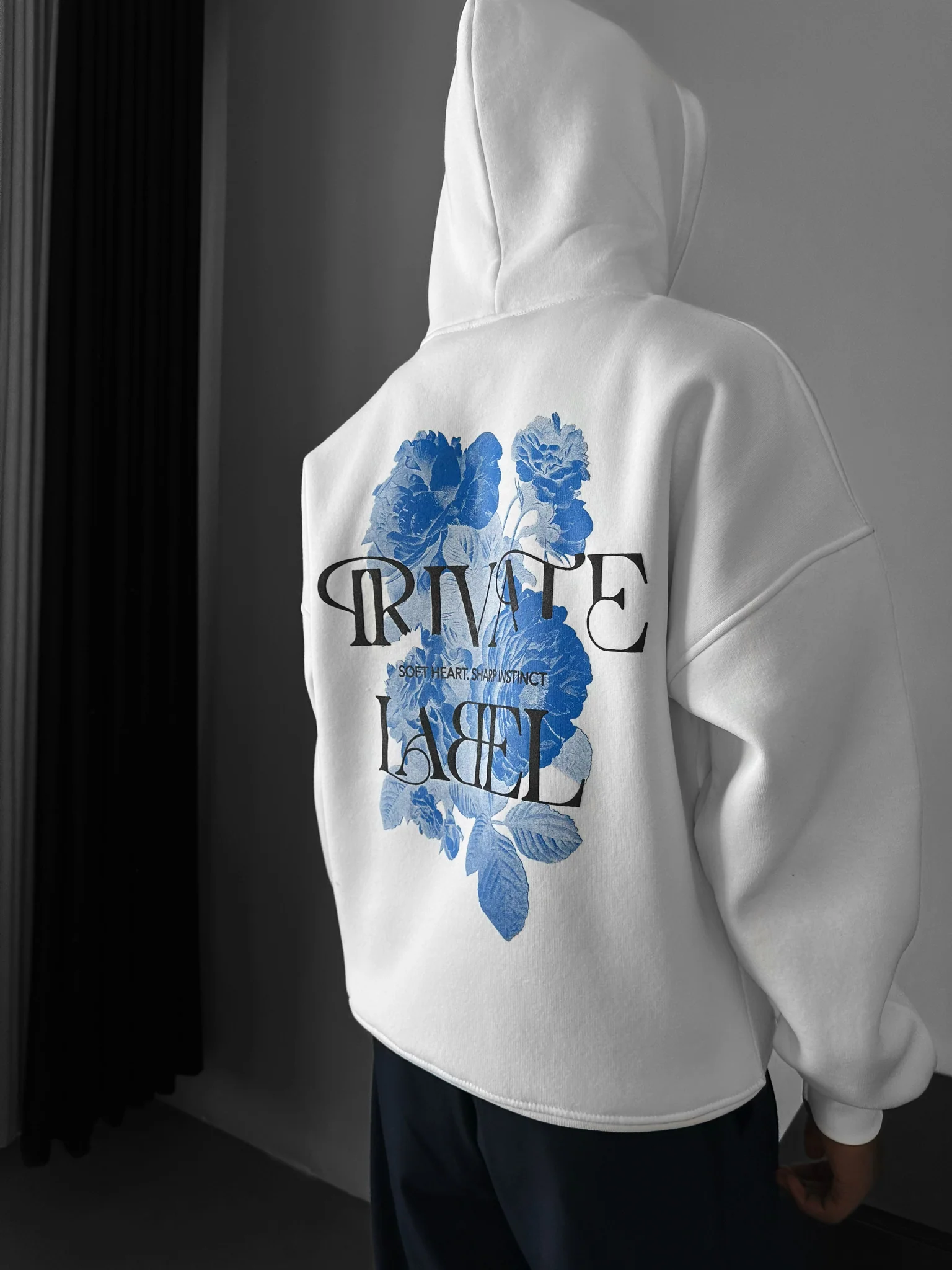 Oversize Private Label Hoodie - Ecru - Image 5