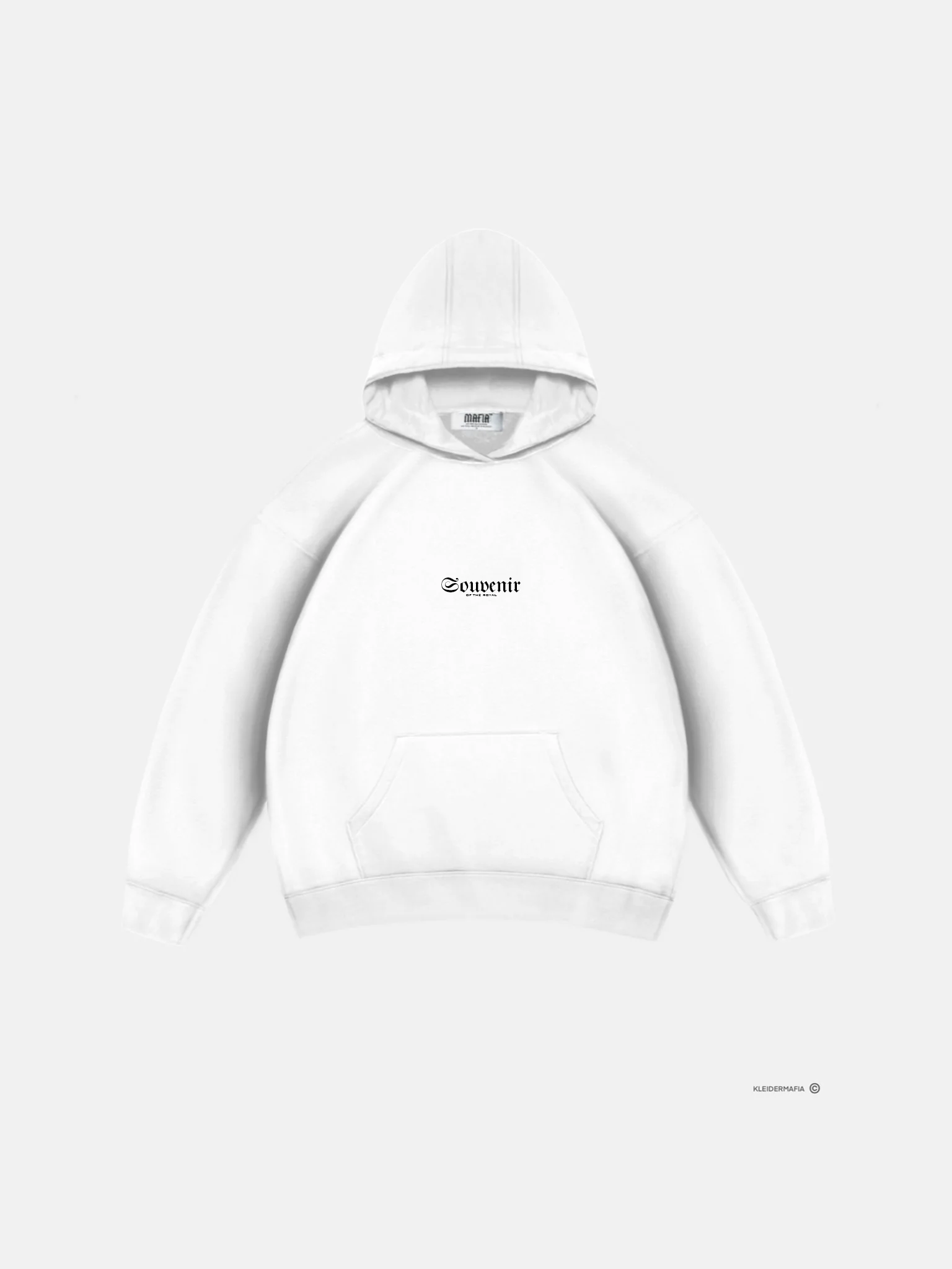 Oversize Souvenir Hoodie - White and Red - Image 5