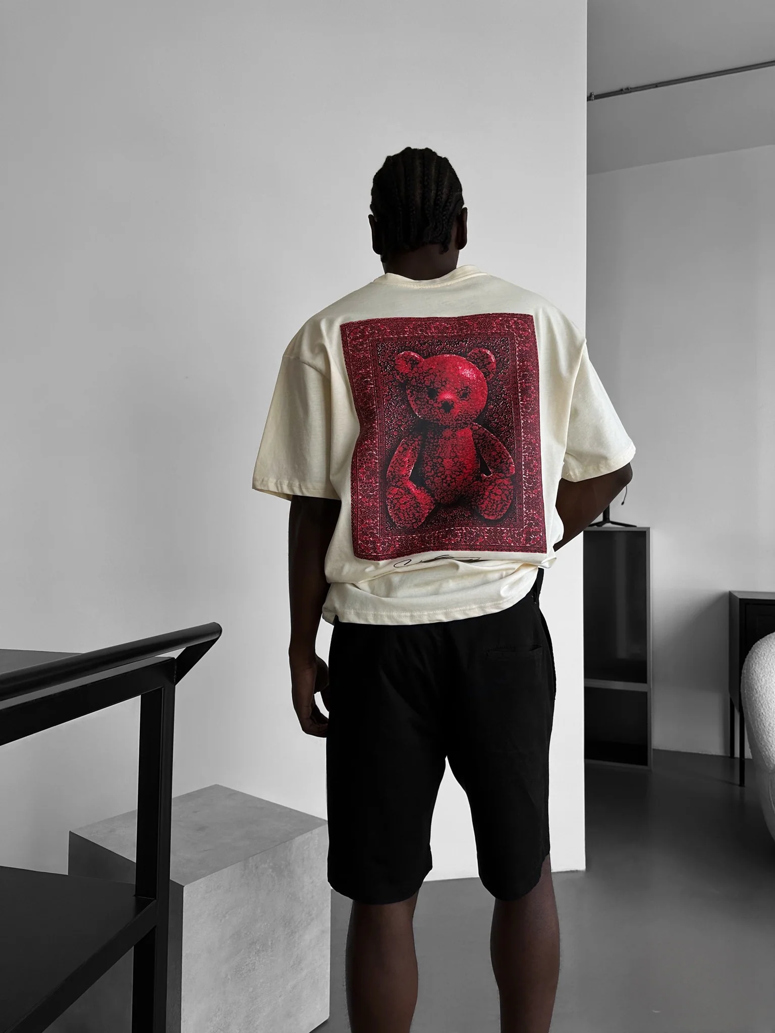 Oversize 'Stay Traditional' T-Shirt - Antique White - Image 2