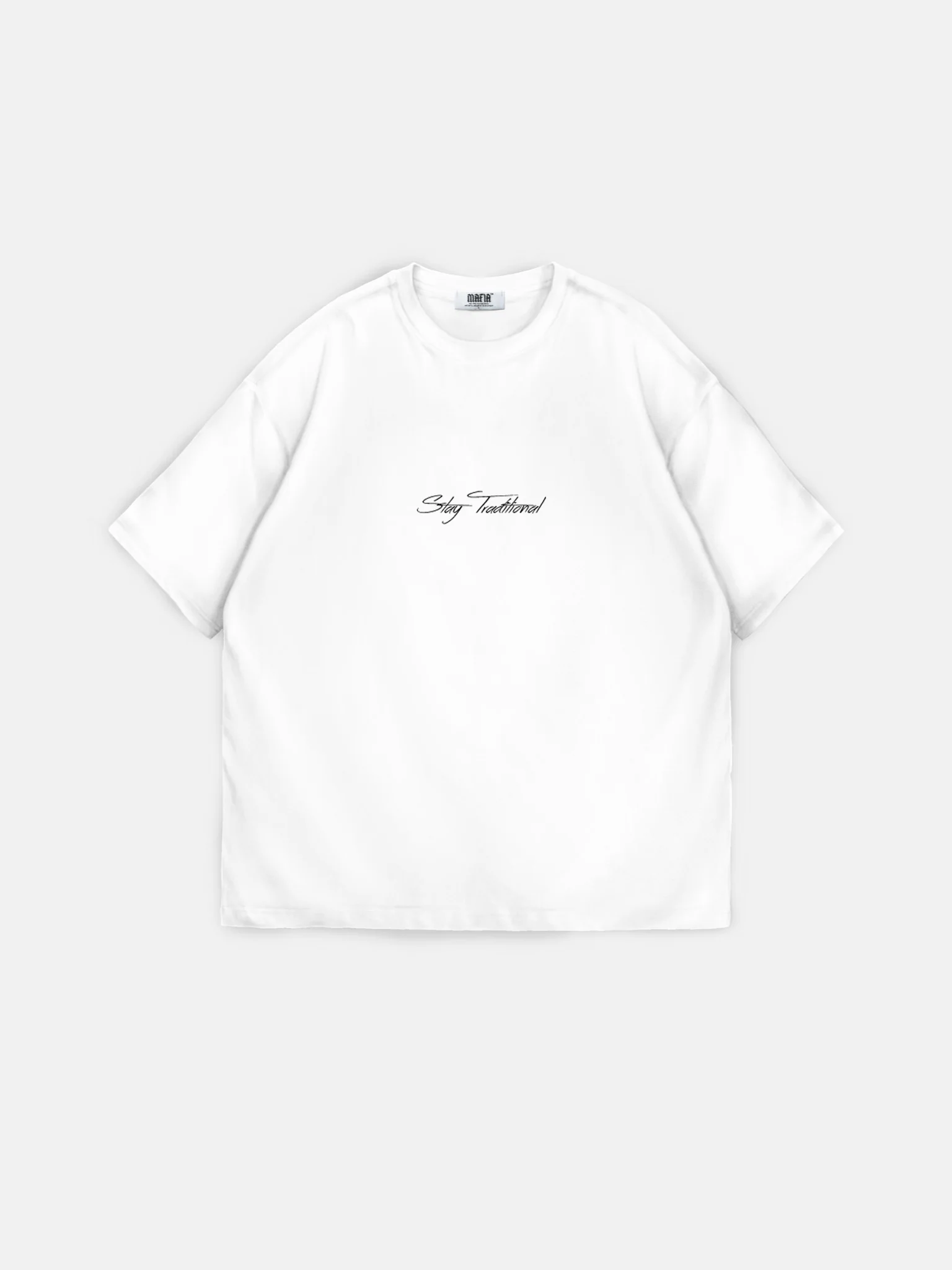 Oversize 'Stay Traditional' T-Shirt - Ecru - Image 4