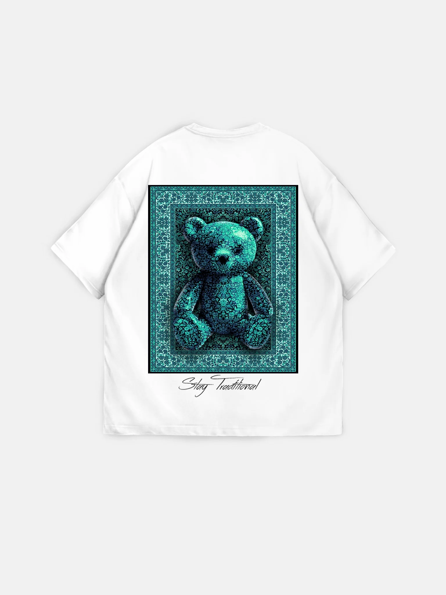 Oversize 'Stay Traditional' T-Shirt - Ecru - Image 5