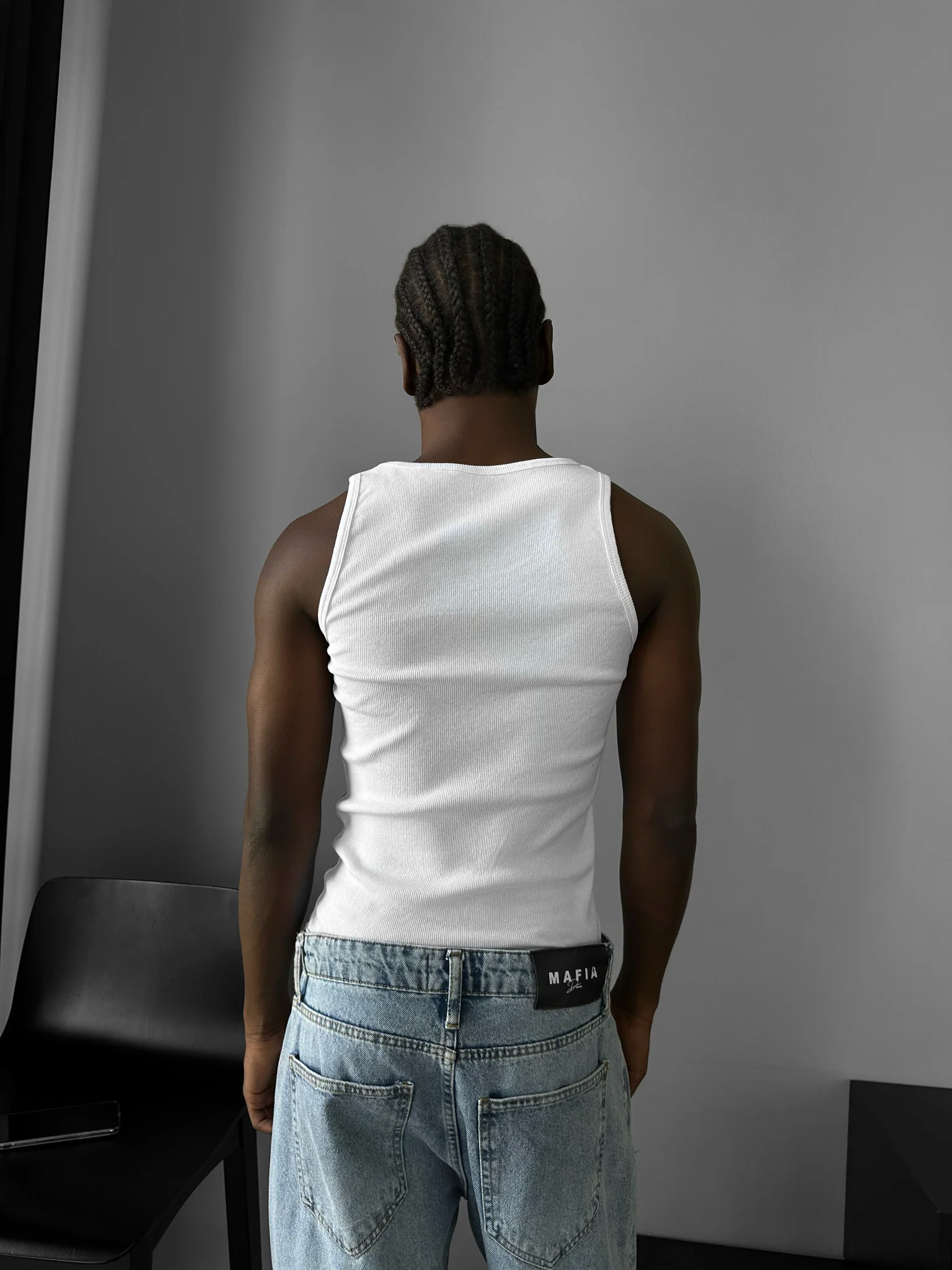 Slim Fit Basic Tanktop - White - Image 3